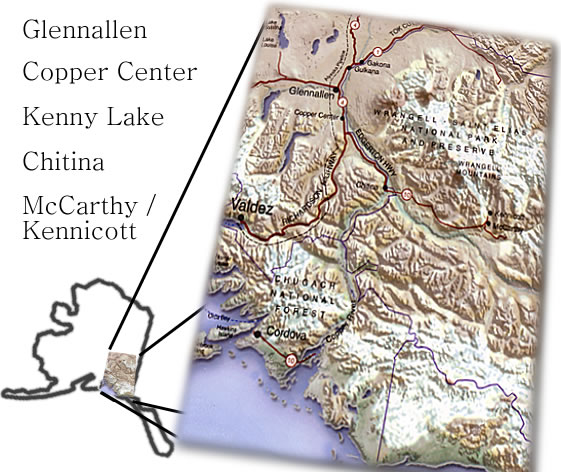 Map of the Copper River Valley